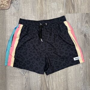 Duvin Black Cheetah Disco Swim Shorts (Medium)